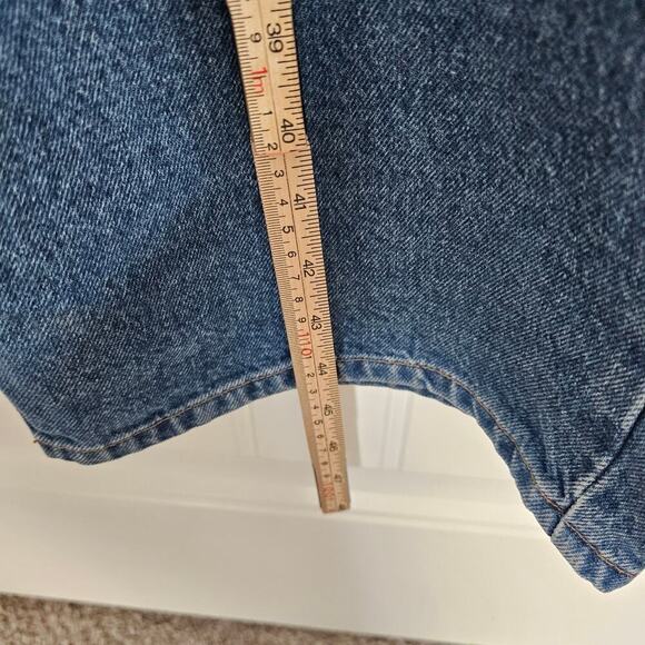 Vintage 90s Tommy Hilfiger Jeans Mens 42X30 Baggy Fit Wide Leg Denim Medium Wash - Picture 9 of 13